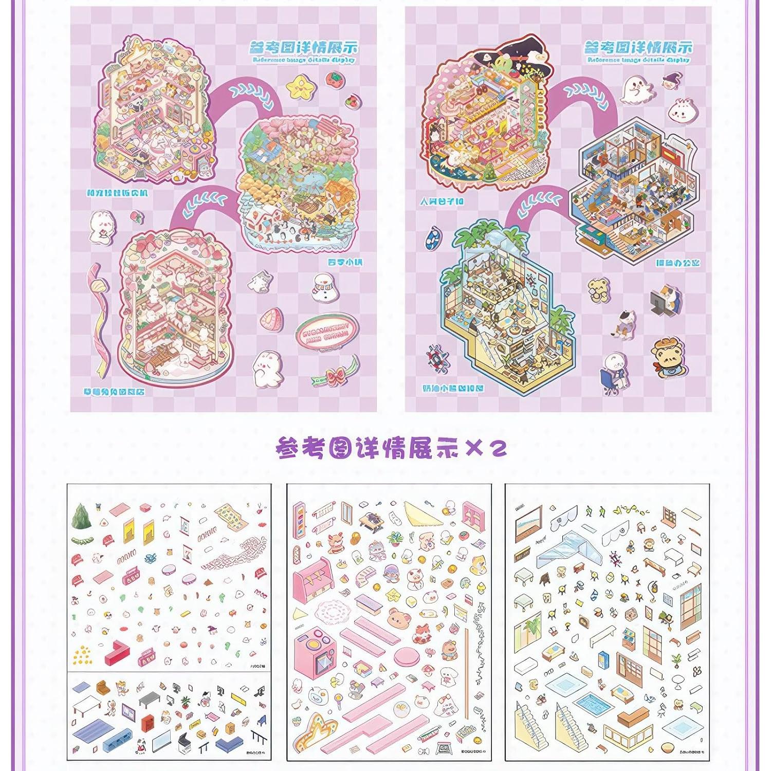 Kit de Pegatinas 3D DIY TKDKSFD - 6 Escenas Creativas para Adultos