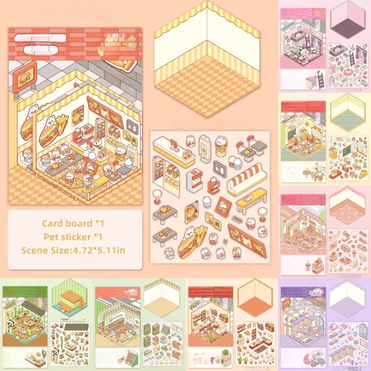 Pegatinas 3D DIY Affoto - 8 Conjuntos para Manualidades