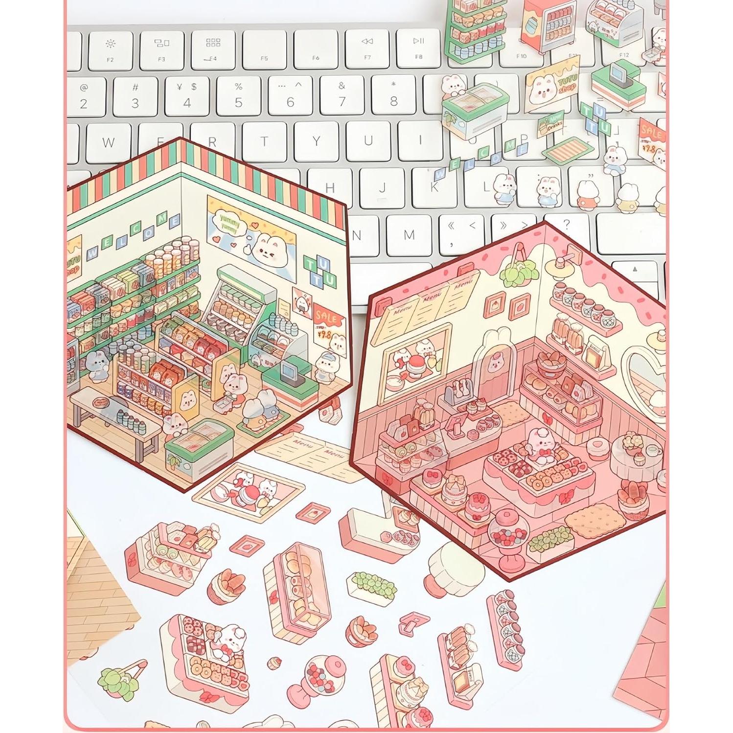 Pegatinas 3D DIY Affoto - 8 Conjuntos para Manualidades