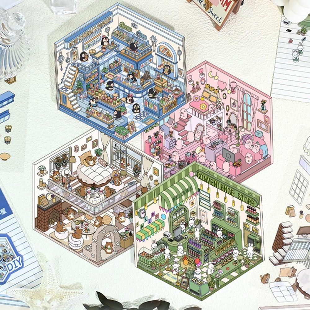 8 Stickers 3D Limvoo para Decorar - Creativos y Reutilizables