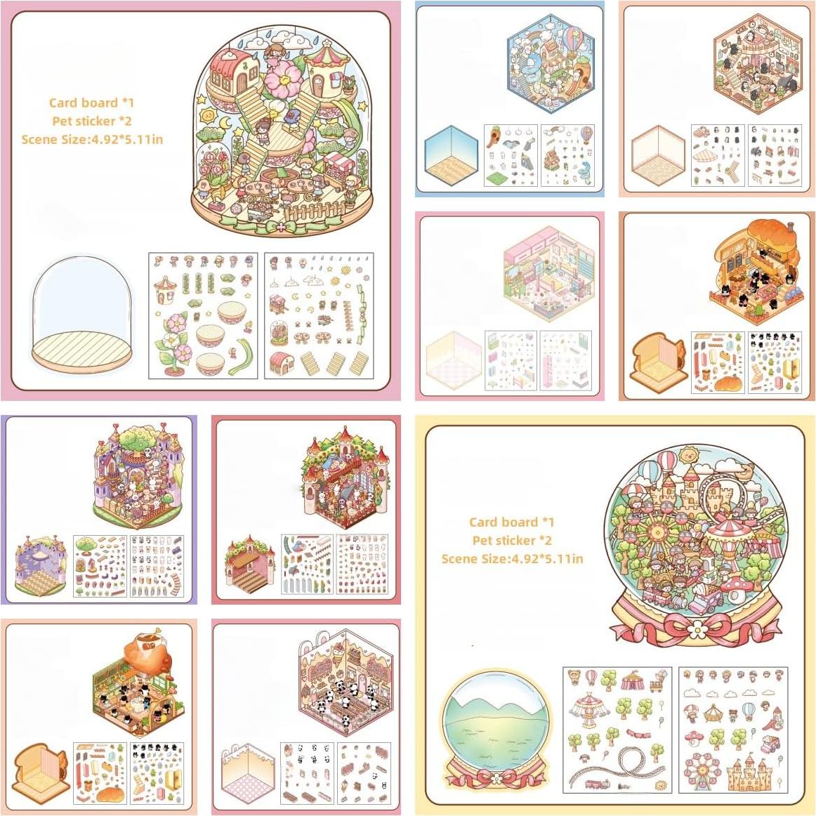 Set de Stickers 3D DIY Casa 20 Conjuntos Affoto