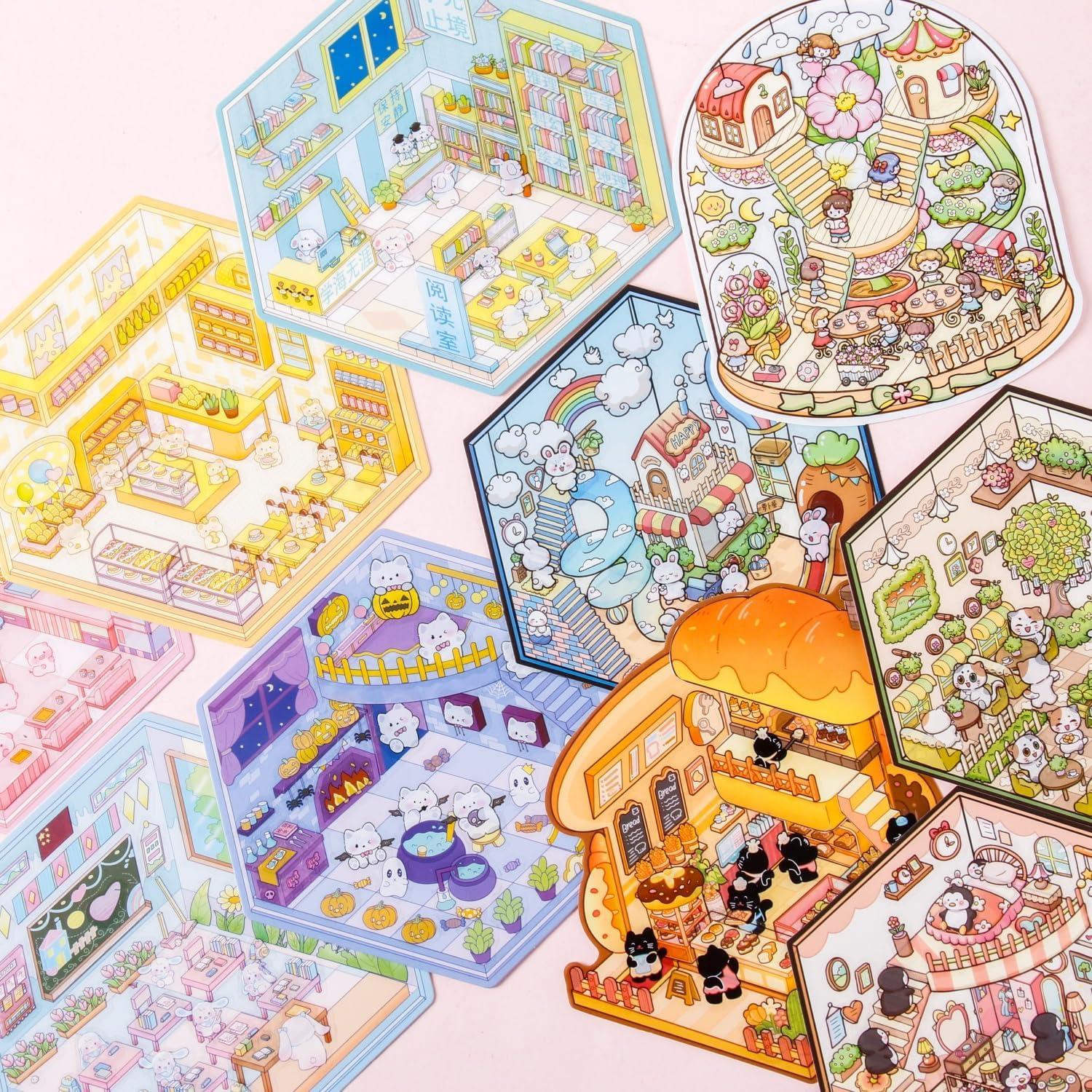 Set de Stickers 3D DIY Casa 20 Conjuntos Affoto