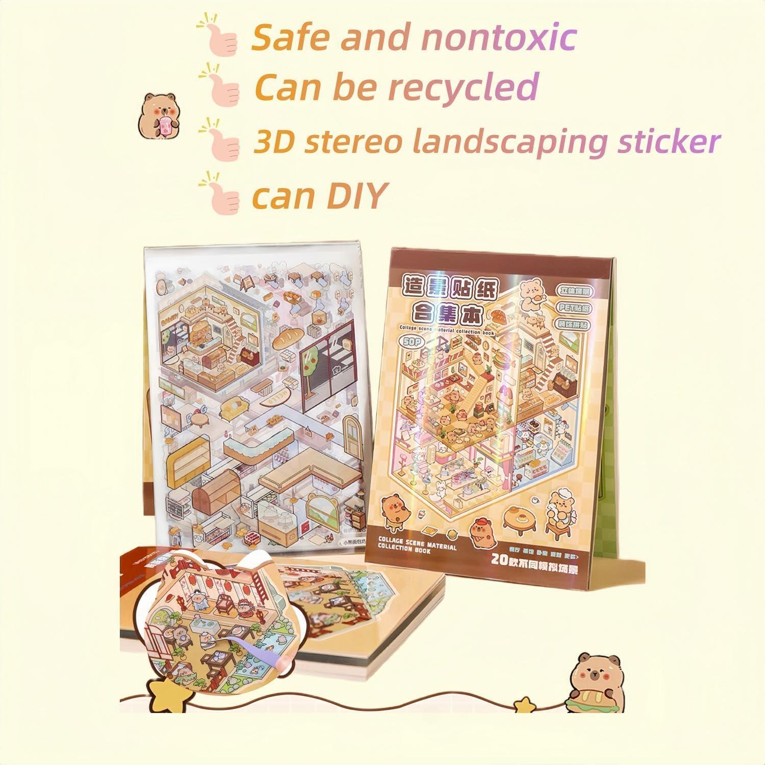 20 Sets Stickers 3D DIY Casa Creativos para Aliviar Estrés