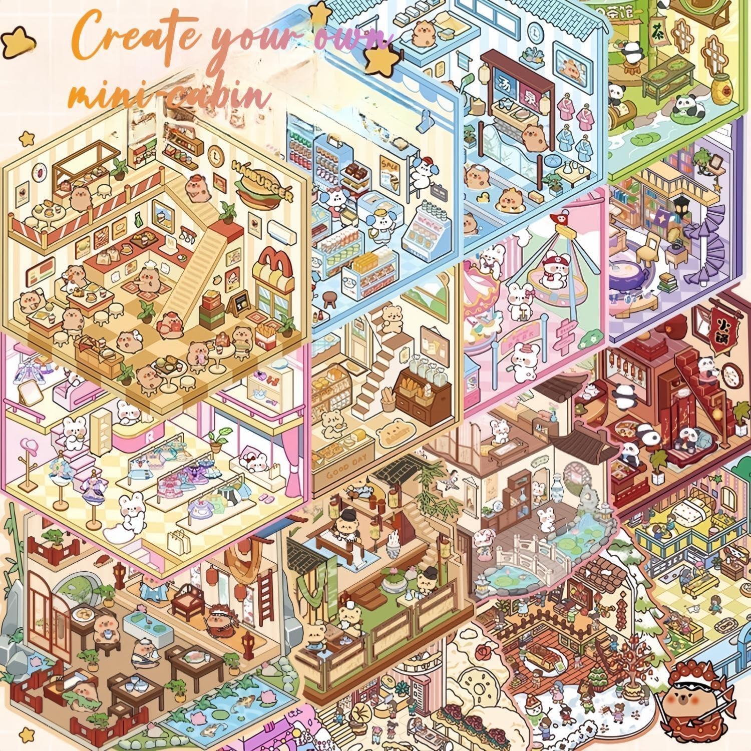 20 Sets Stickers 3D DIY Casa Creativos para Aliviar Estrés