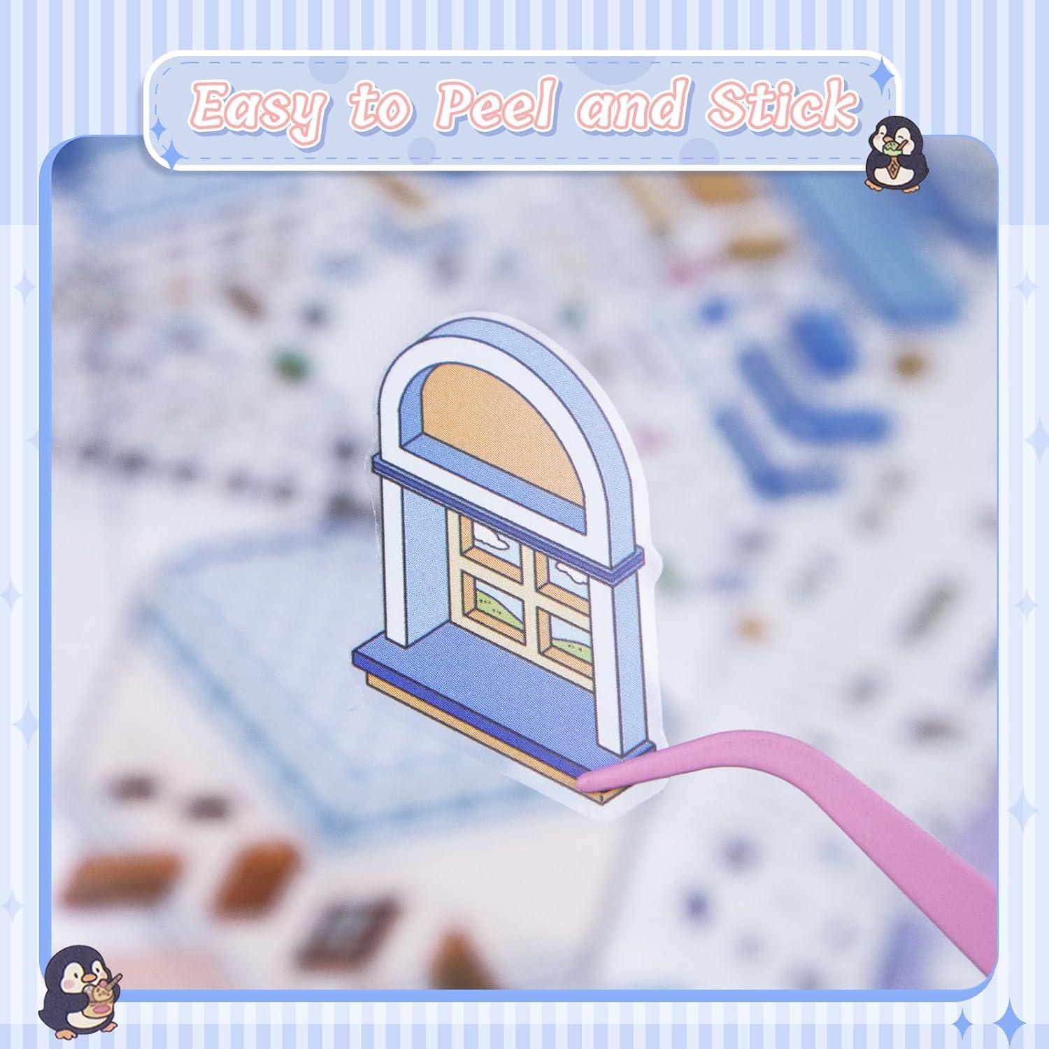 Conjunto de Pegatinas 3D JIXZEN para Crear Escenas Temáticas