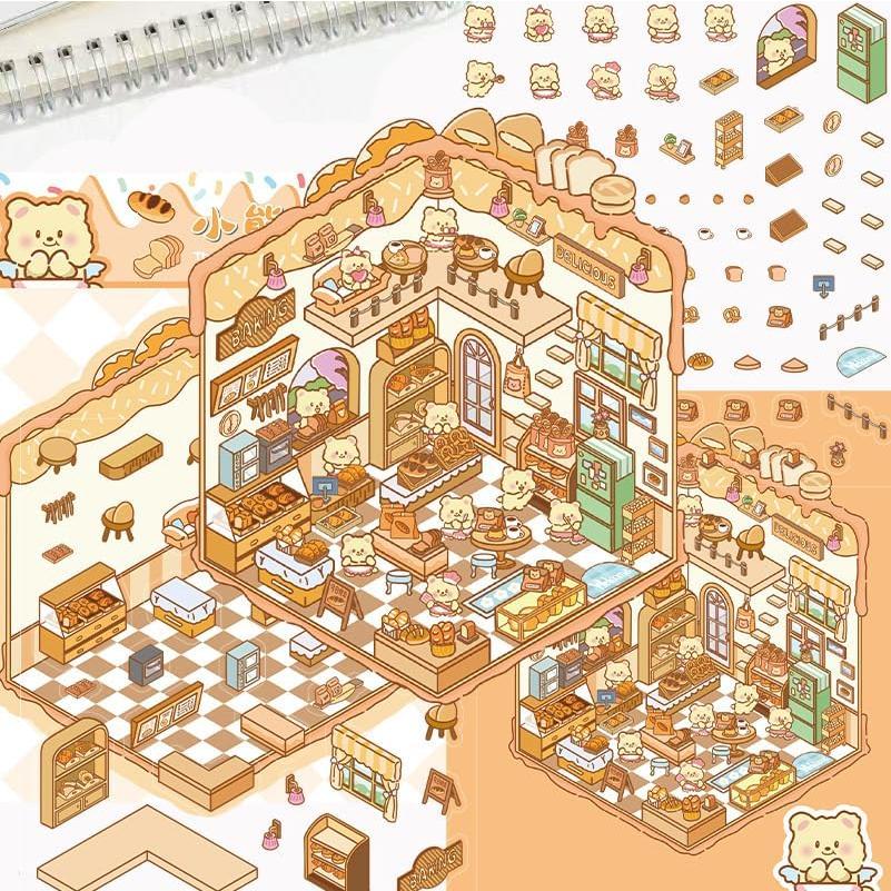 9 Juegos de Pegatinas 3D Atyeew para DIY - Escenas Mágicas