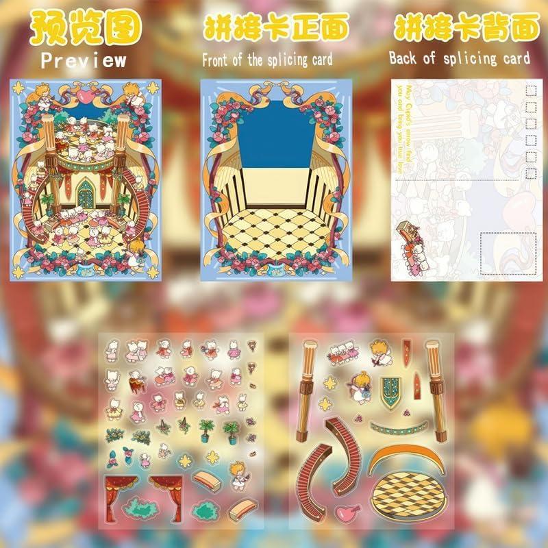 Kit de Manualidades Iooresbeul 3D DIY - 6 Escenas de Pegatinas