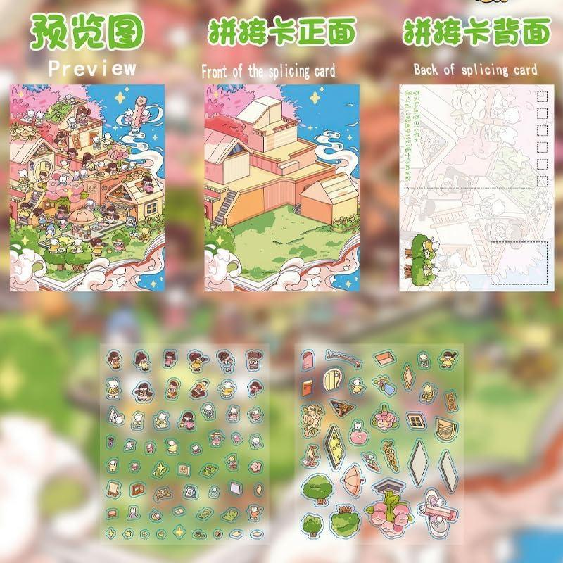 Kit de Manualidades Iooresbeul 3D DIY - 6 Escenas de Pegatinas