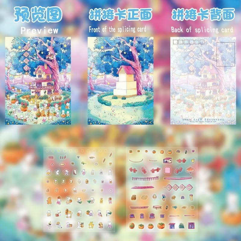 Kit de Manualidades Iooresbeul 3D DIY - 6 Escenas de Pegatinas