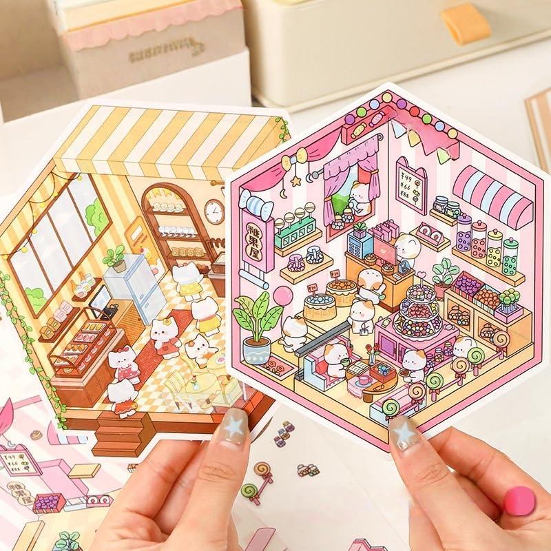 8 Juegos de Pegatinas 3D DIY Affoto para Manualidades