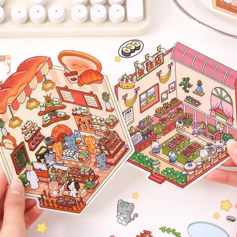 8 Juegos de Pegatinas 3D DIY Affoto para Manualidades