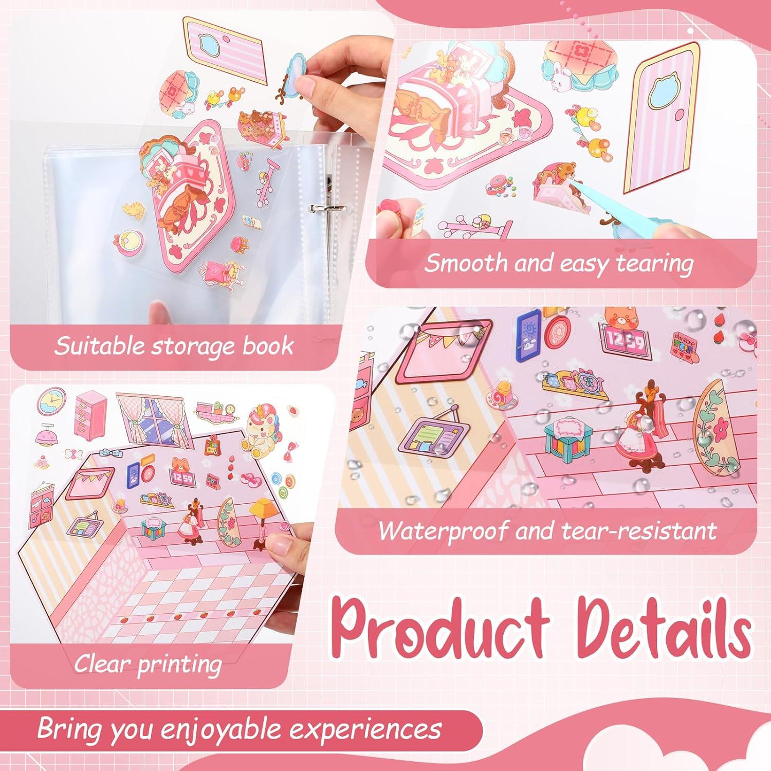 Kit de Stickers 3D DIY RoundFunny - 10 Escenas Creativas