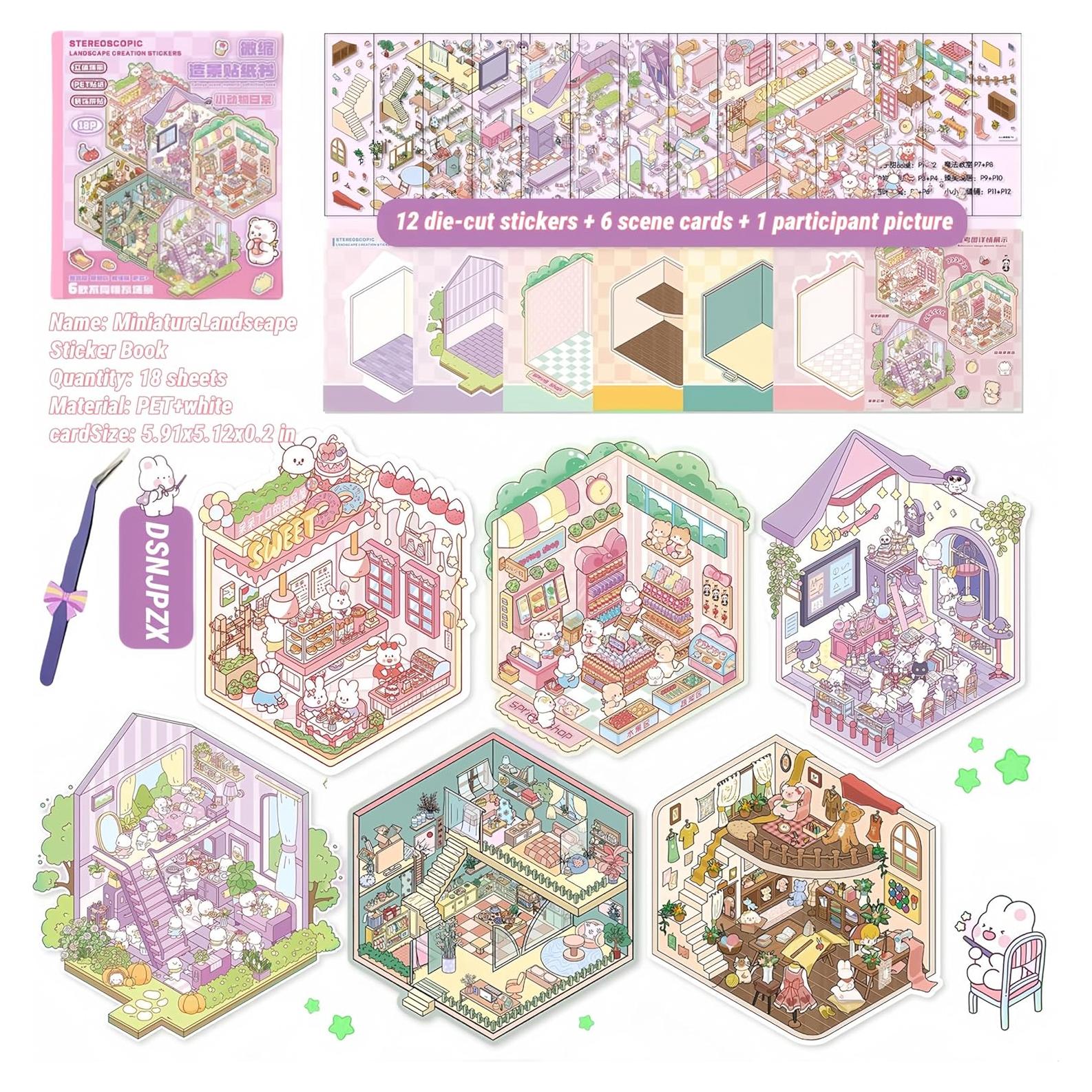 Kit de Stickers 3D Reutilizables DSNJPZX para Adultos y Niños