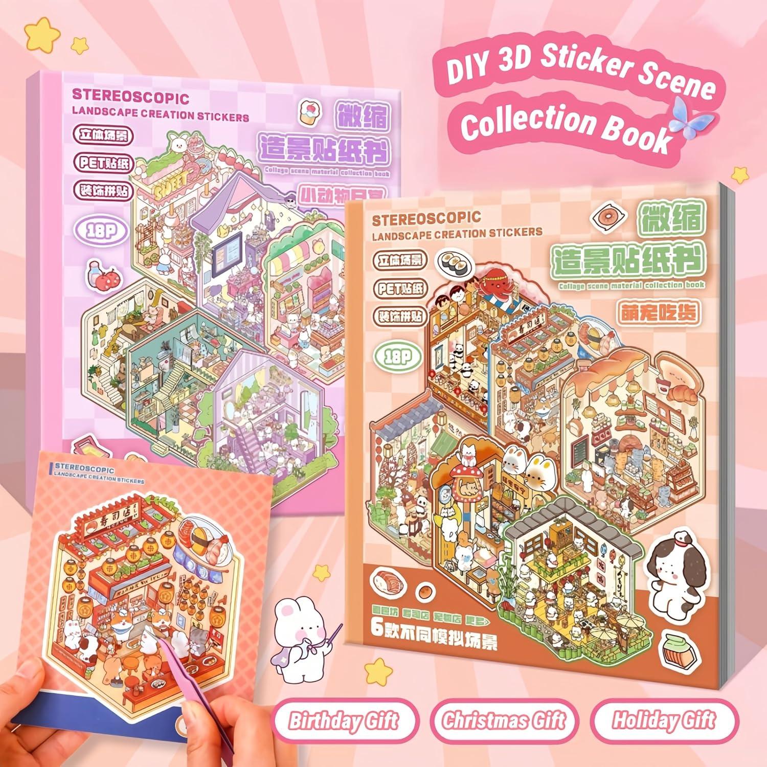 Kit de Stickers 3D Reutilizables DSNJPZX para Adultos y Niños