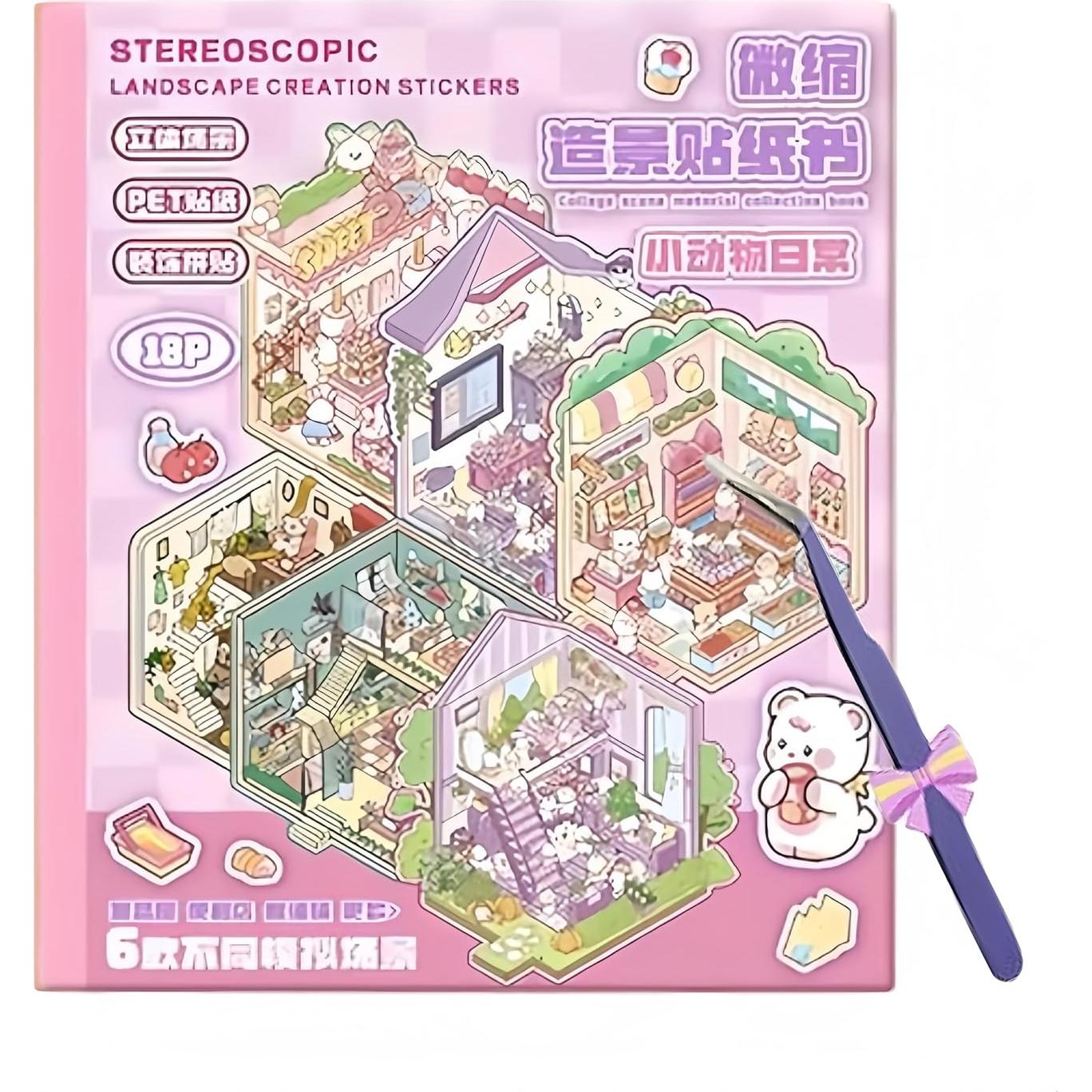 Kit de Stickers 3D Reutilizables DSNJPZX para Adultos y Niños