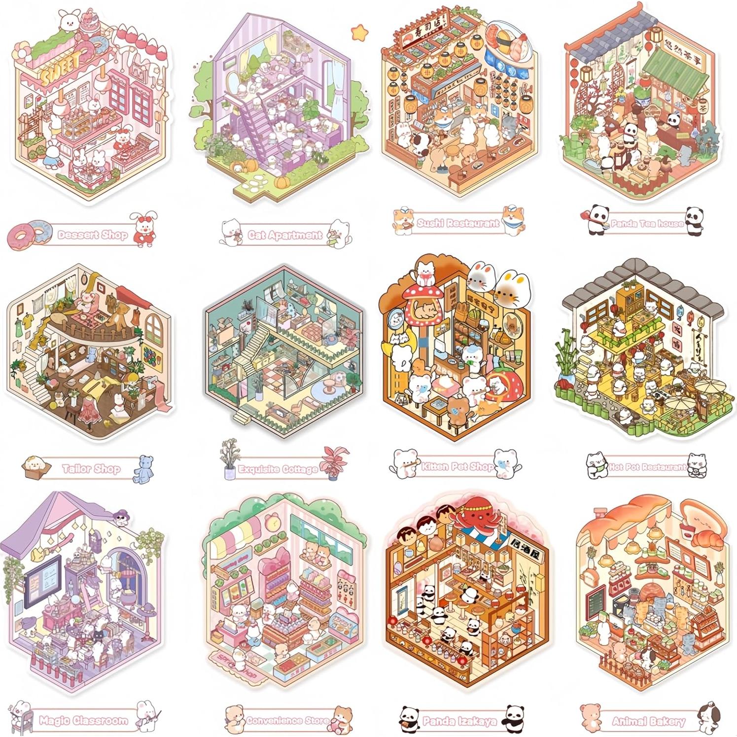 Kit de Stickers 3D Reutilizables DSNJPZX para Adultos y Niños