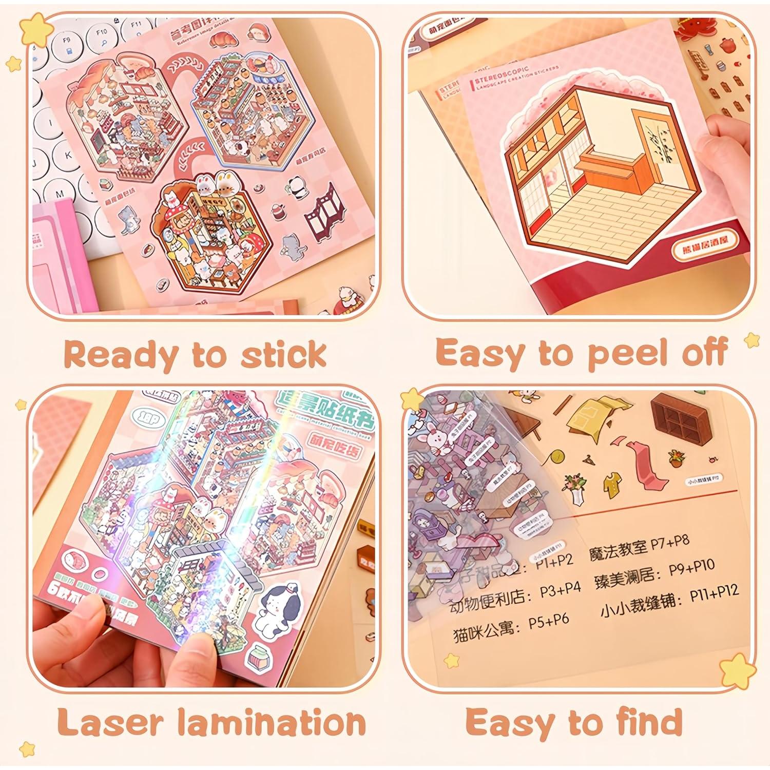 Kit de Stickers 3D Reutilizables DSNJPZX para Adultos y Niños