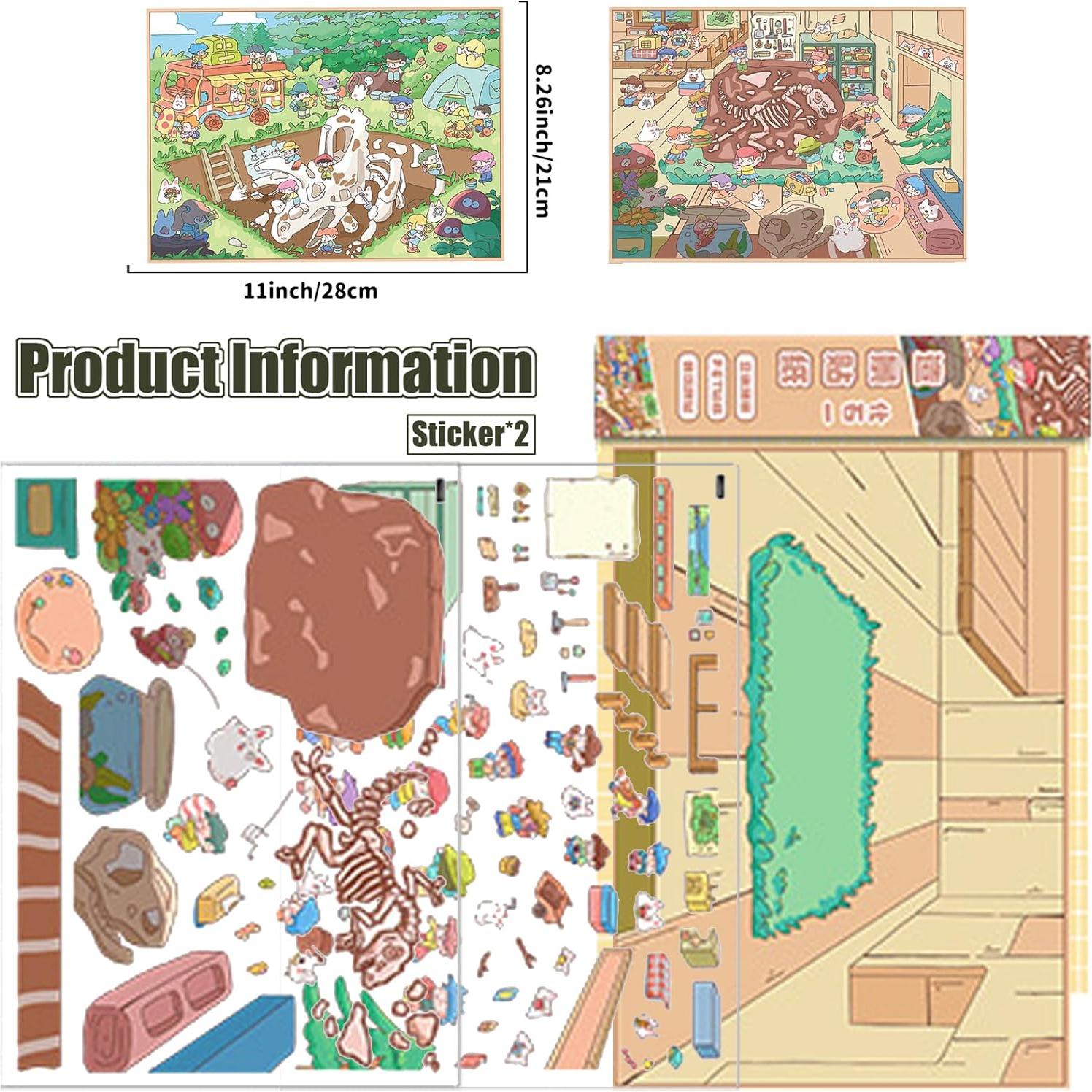 Sets de Pegatinas 3D DIY Dinosaurios Arqueológicos BROVITI