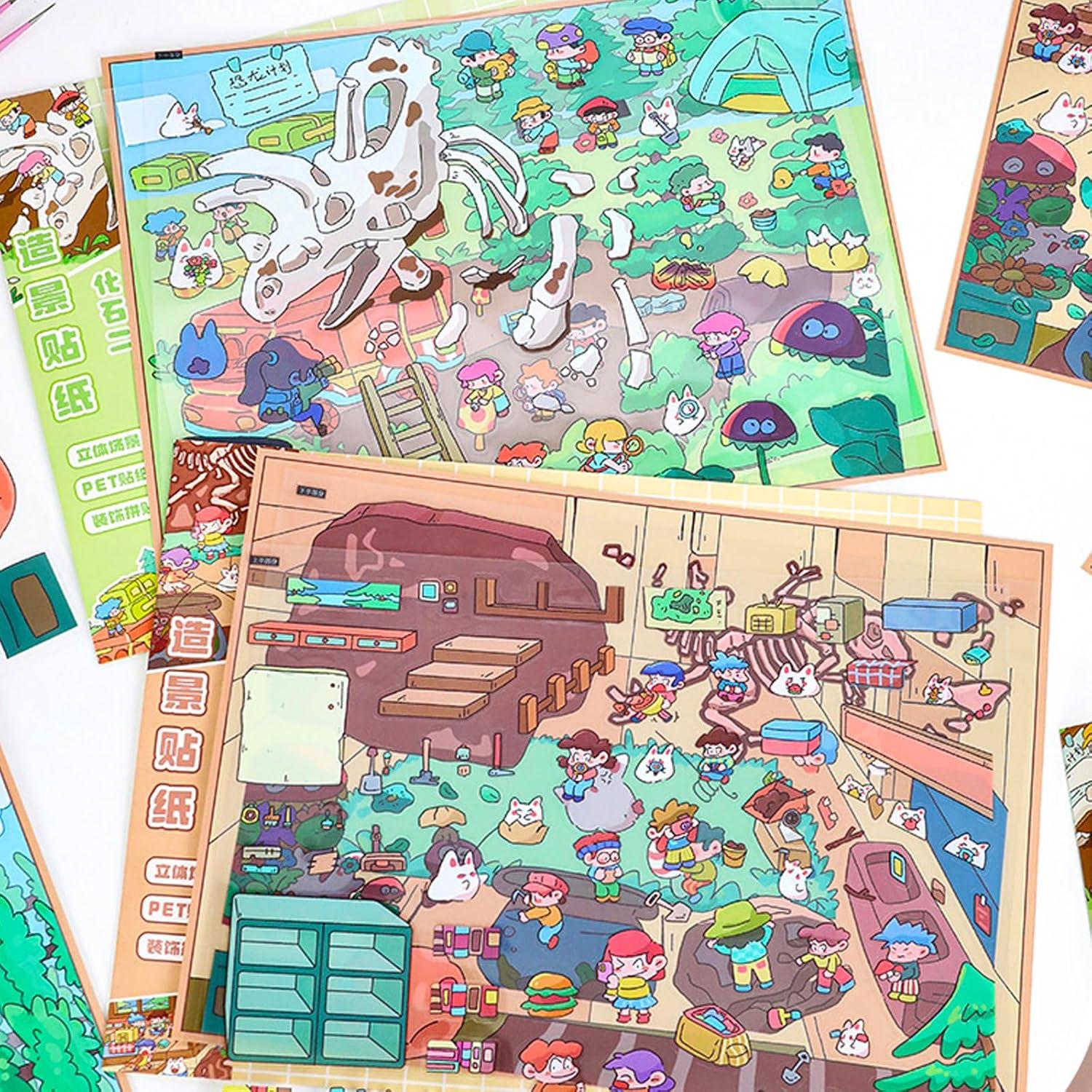 Sets de Pegatinas 3D DIY Dinosaurios Arqueológicos BROVITI