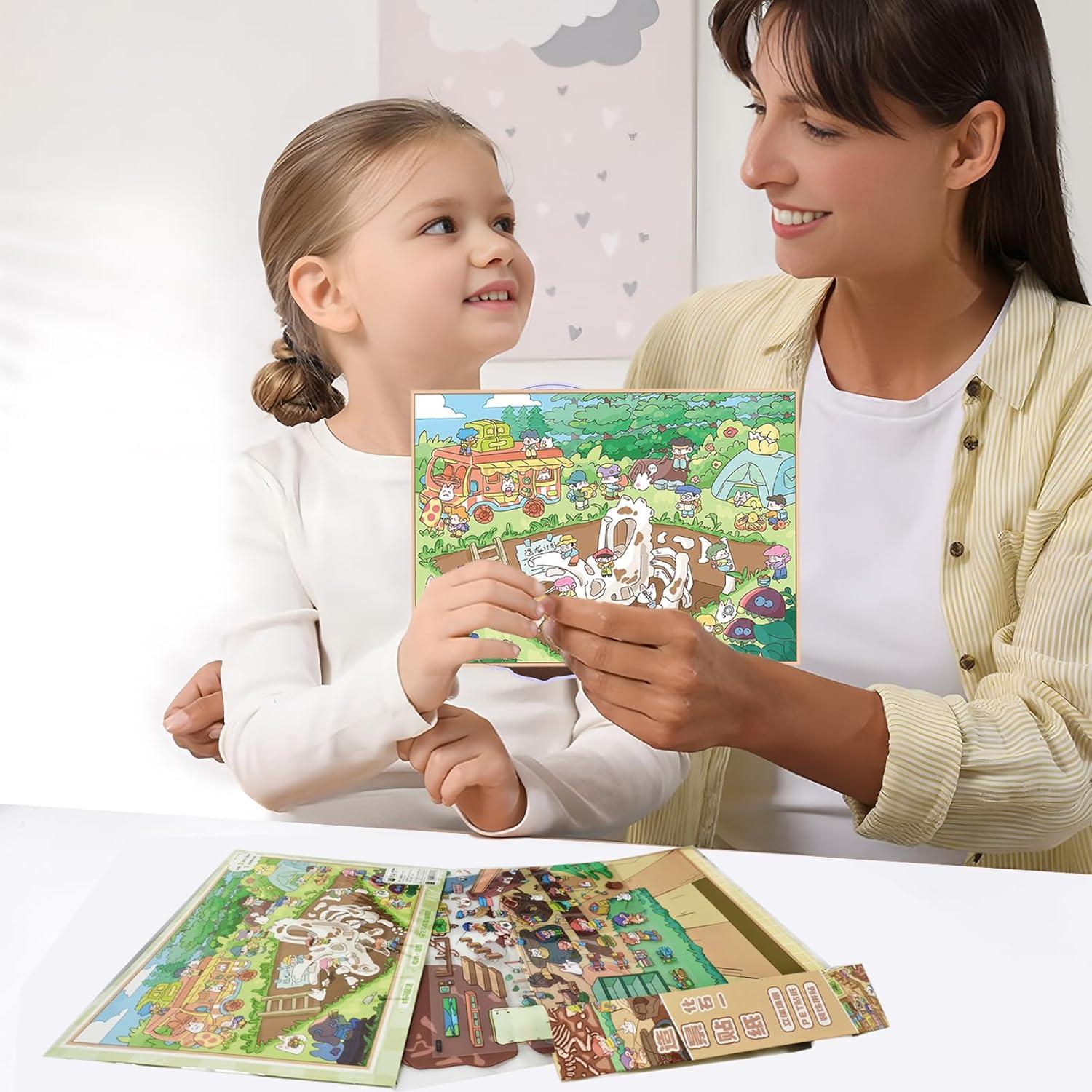 Sets de Pegatinas 3D DIY Dinosaurios Arqueológicos BROVITI