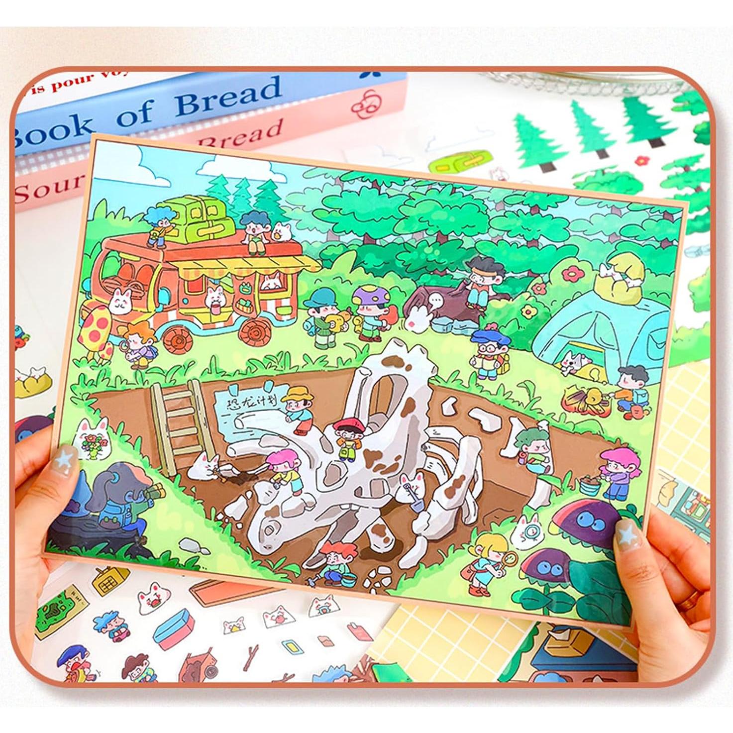 Sets de Pegatinas 3D DIY Dinosaurios Arqueológicos BROVITI