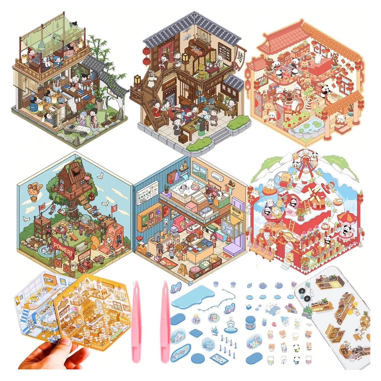 Kit de Pegatinas DIY 3D Genérico - 6 Temas Creativos