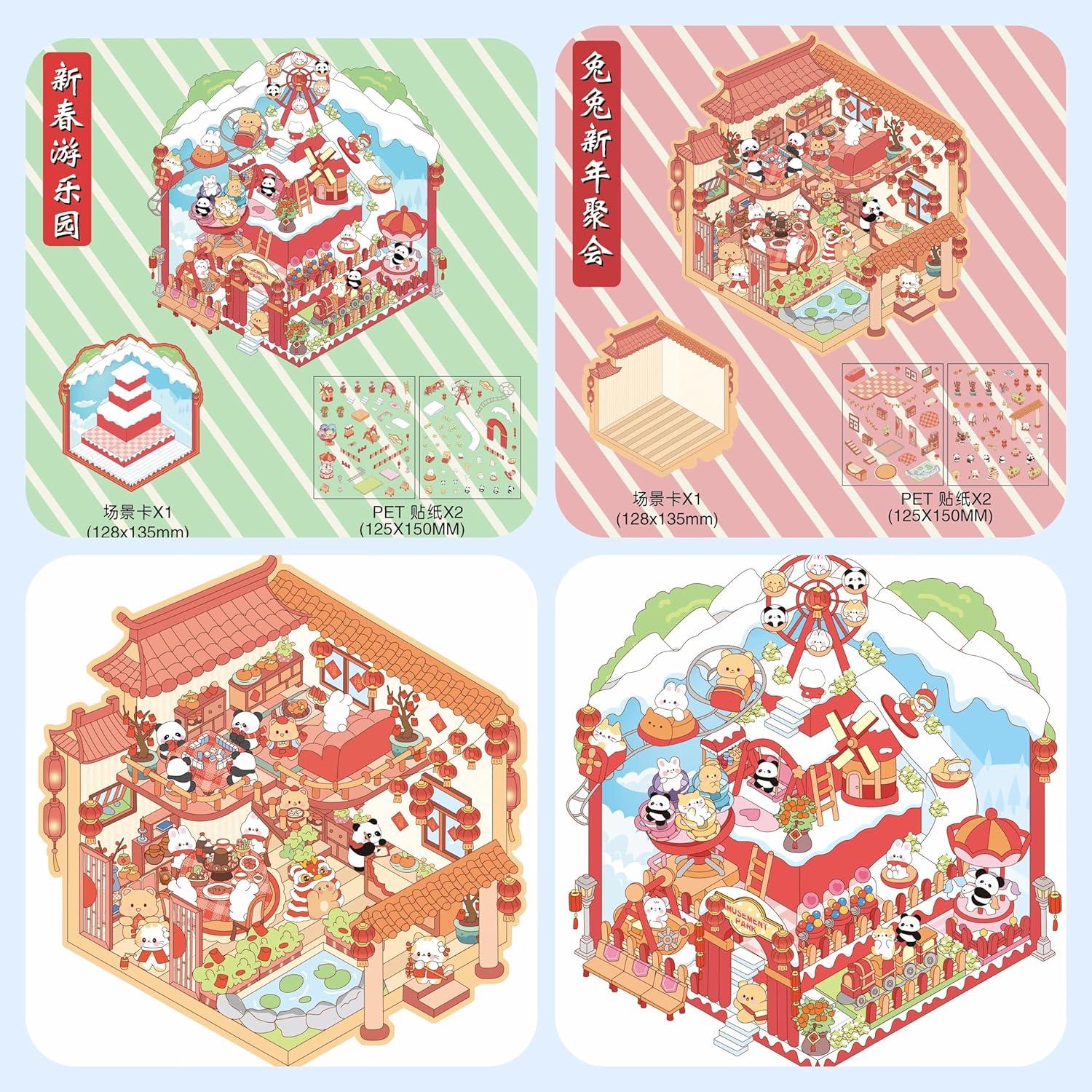 Kit de Pegatinas DIY 3D Genérico - 6 Temas Creativos