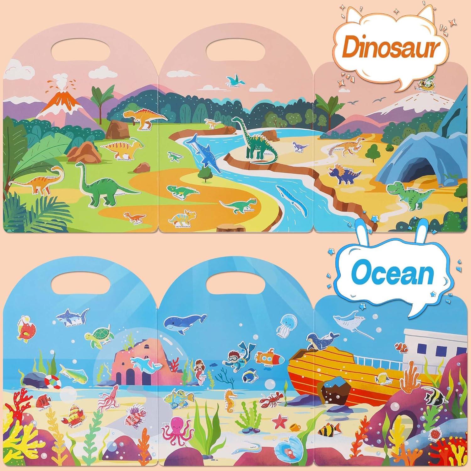 4 Libros de Pegatinas Espumosas iGetooy para Niños 2-4 Años