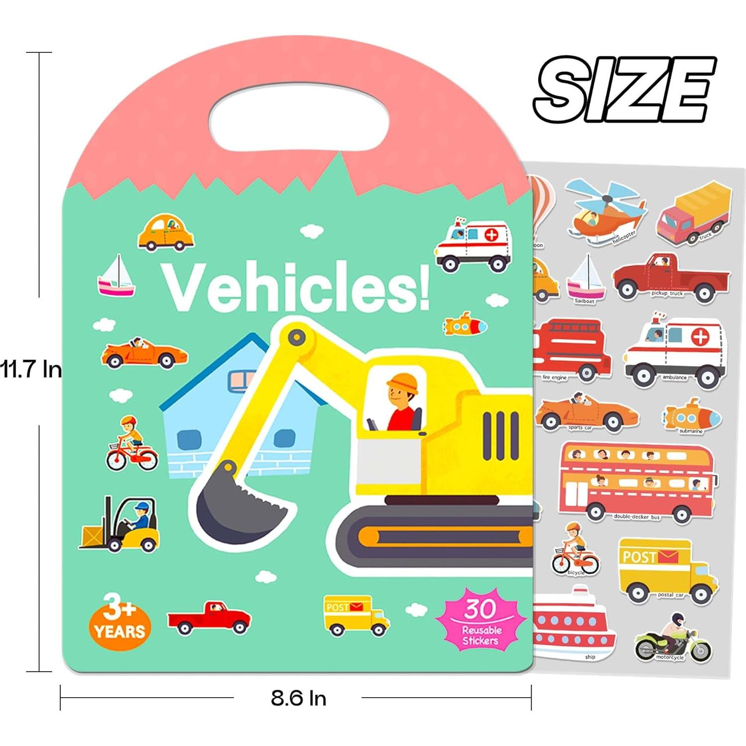 4 Libros de Pegatinas Espumosas iGetooy para Niños 2-4 Años