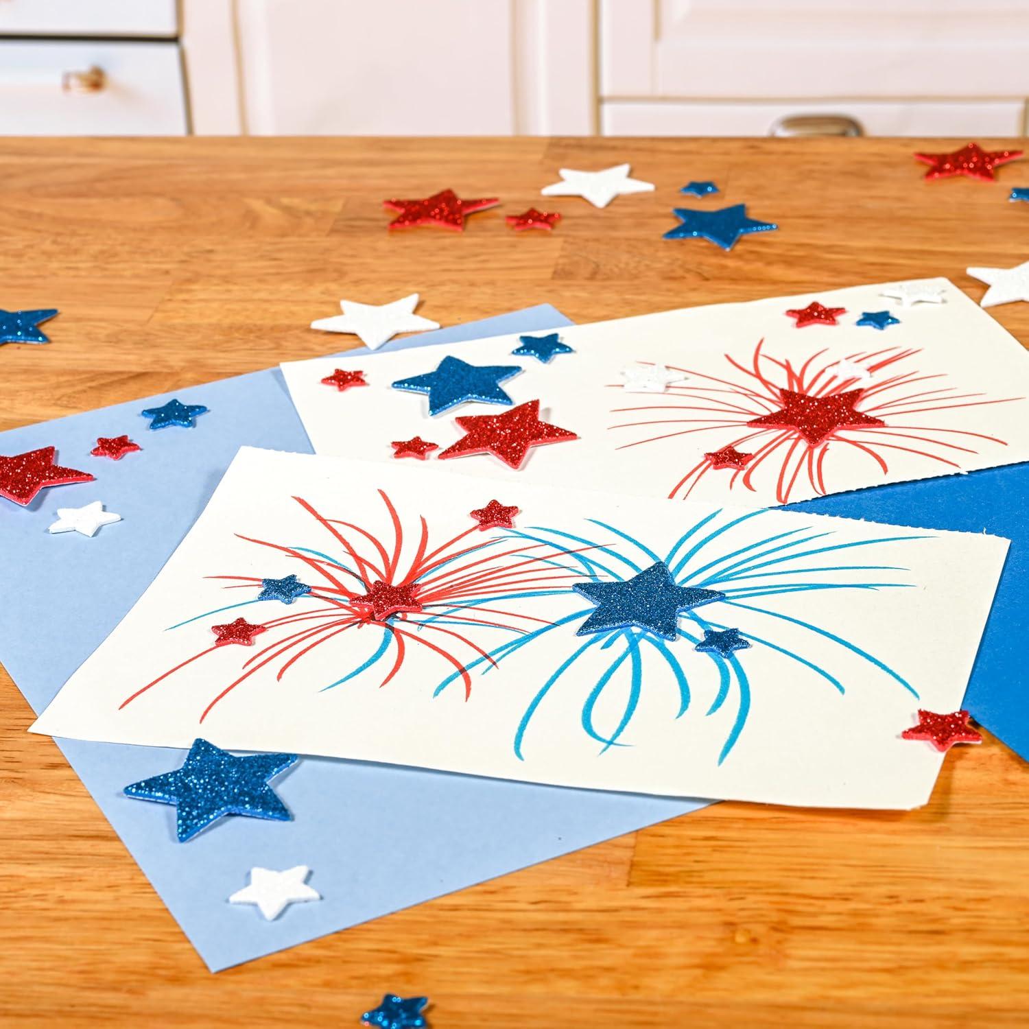 Pegatinas de Espuma Brillantes Sew Star - 168 Estrellas 3D