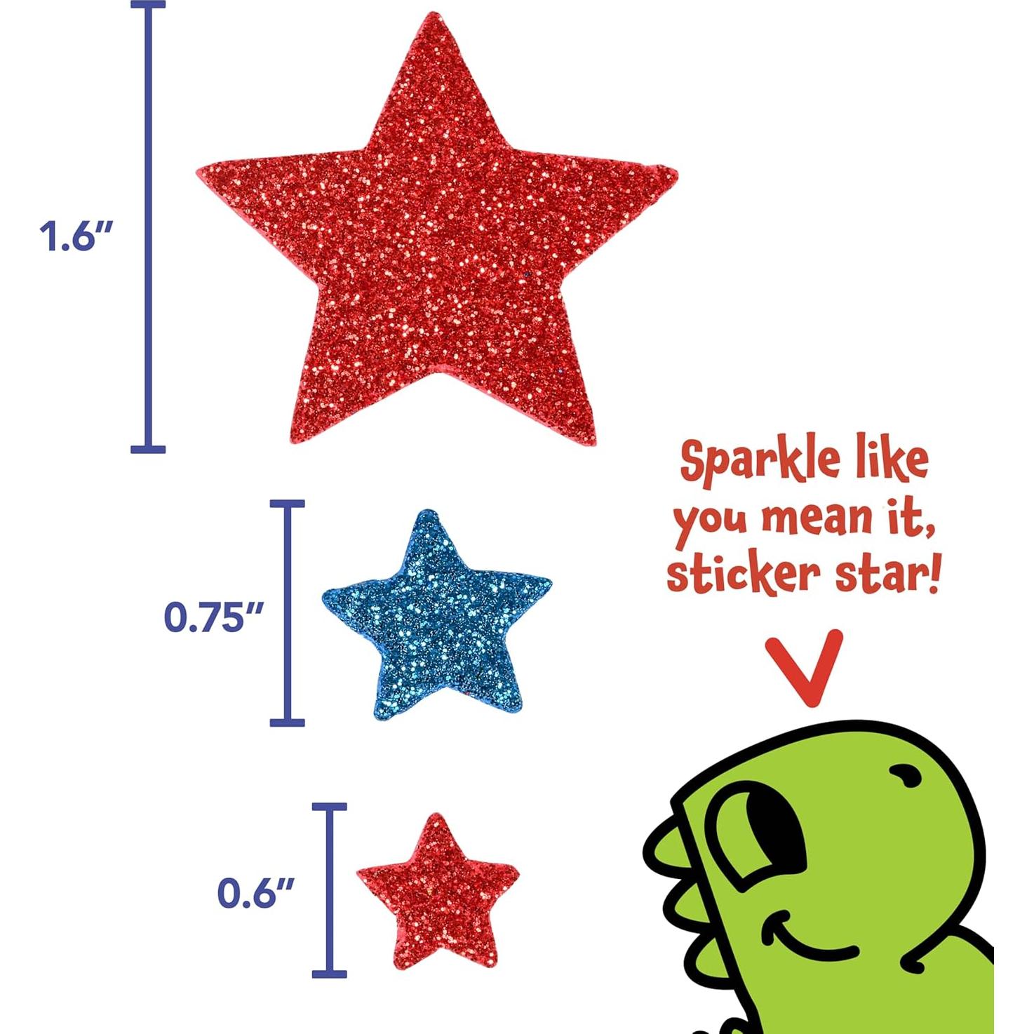 Pegatinas de Espuma Brillantes Sew Star - 168 Estrellas 3D