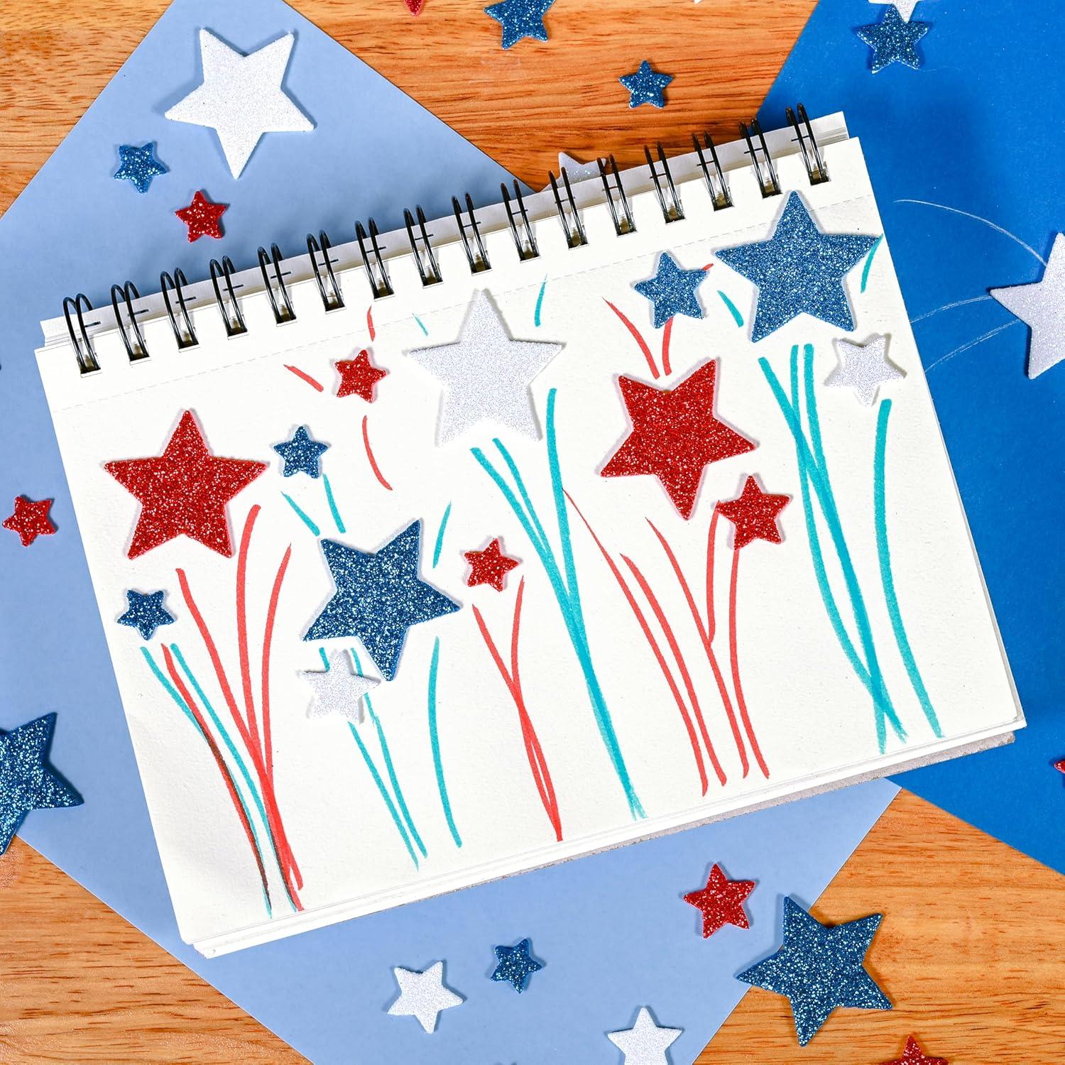 Pegatinas de Espuma Brillantes Sew Star - 168 Estrellas 3D