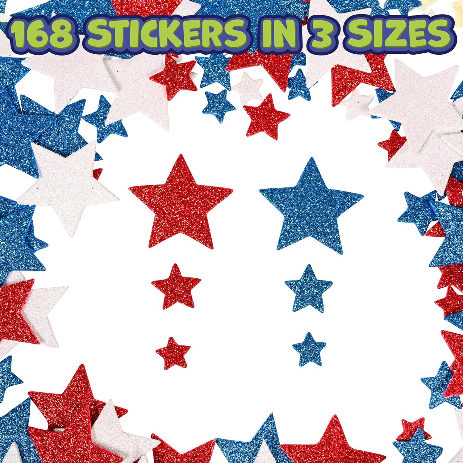 Pegatinas de Espuma Brillantes Sew Star - 168 Estrellas 3D