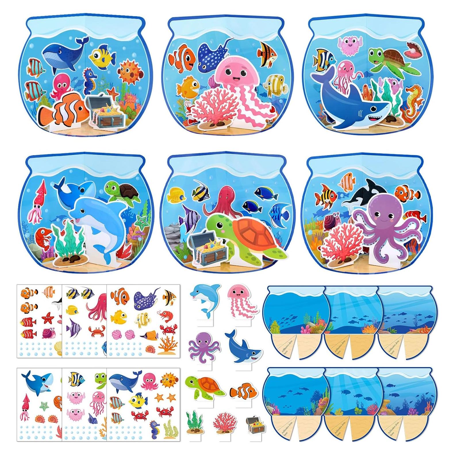Kit de Manualidades Oceánicas 3D Gisgfim - 24 Piezas