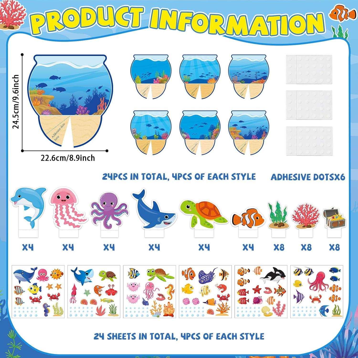 Kit de Manualidades Oceánicas 3D Gisgfim - 24 Piezas