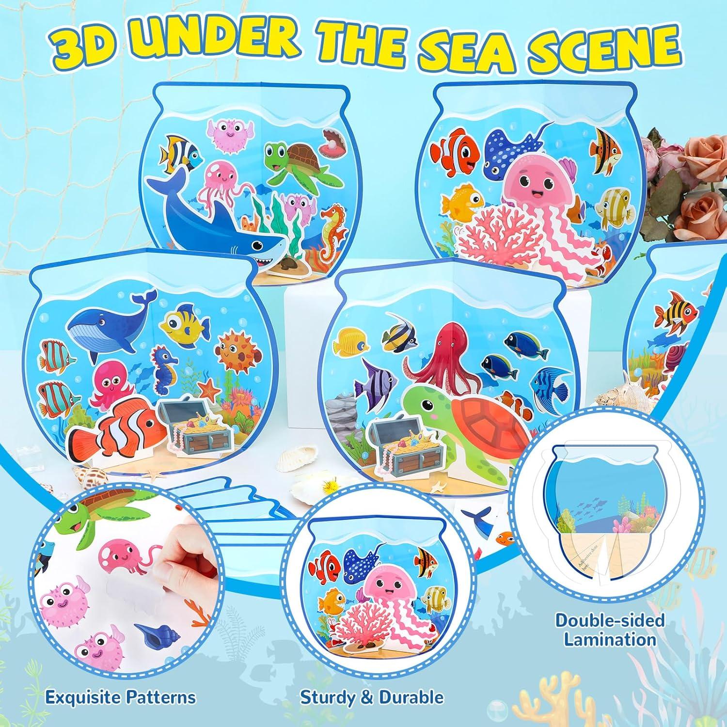 Kit de Manualidades Oceánicas 3D Gisgfim - 24 Piezas