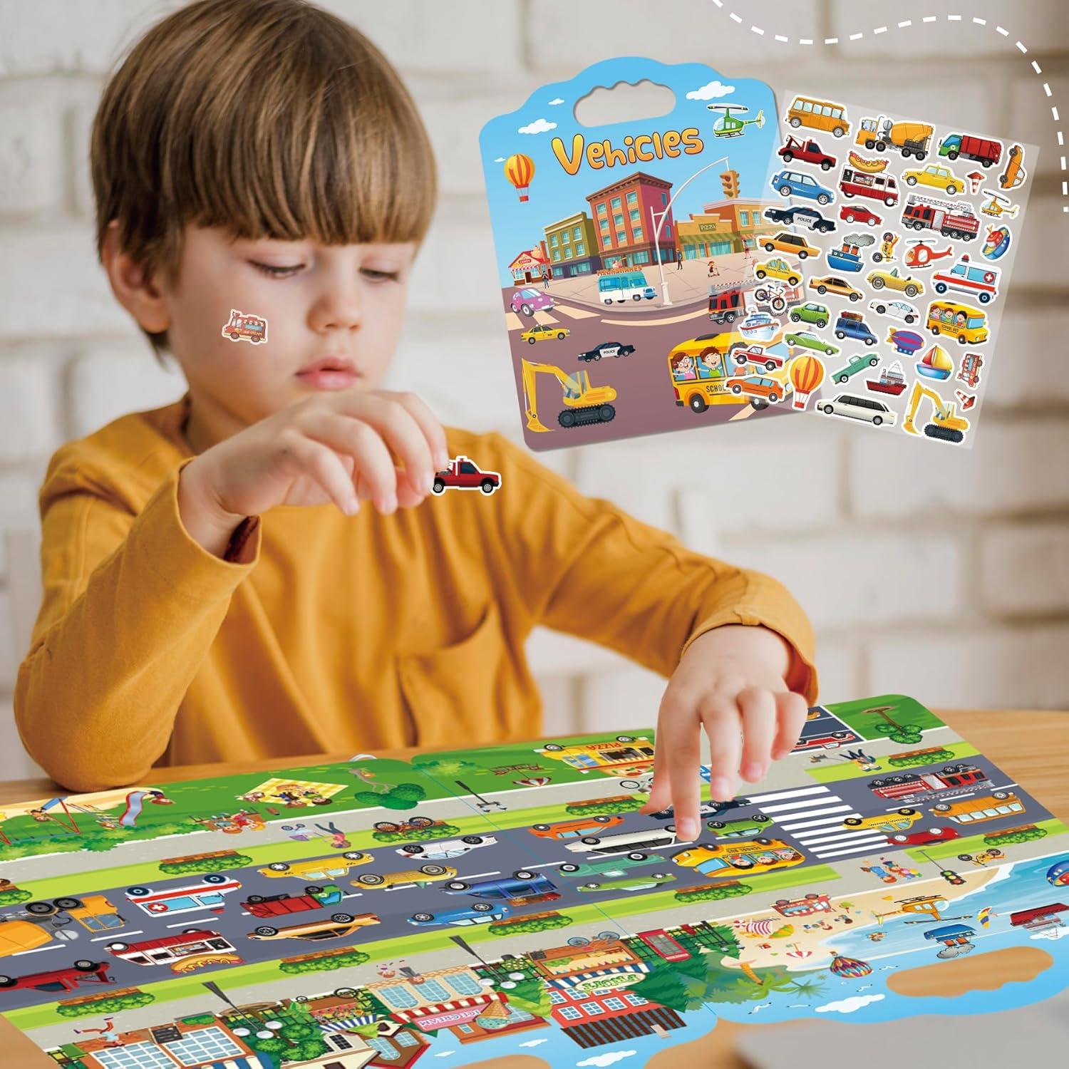 Conjunto de 4 Libros de Pegatinas Reutilizables SWARKOL