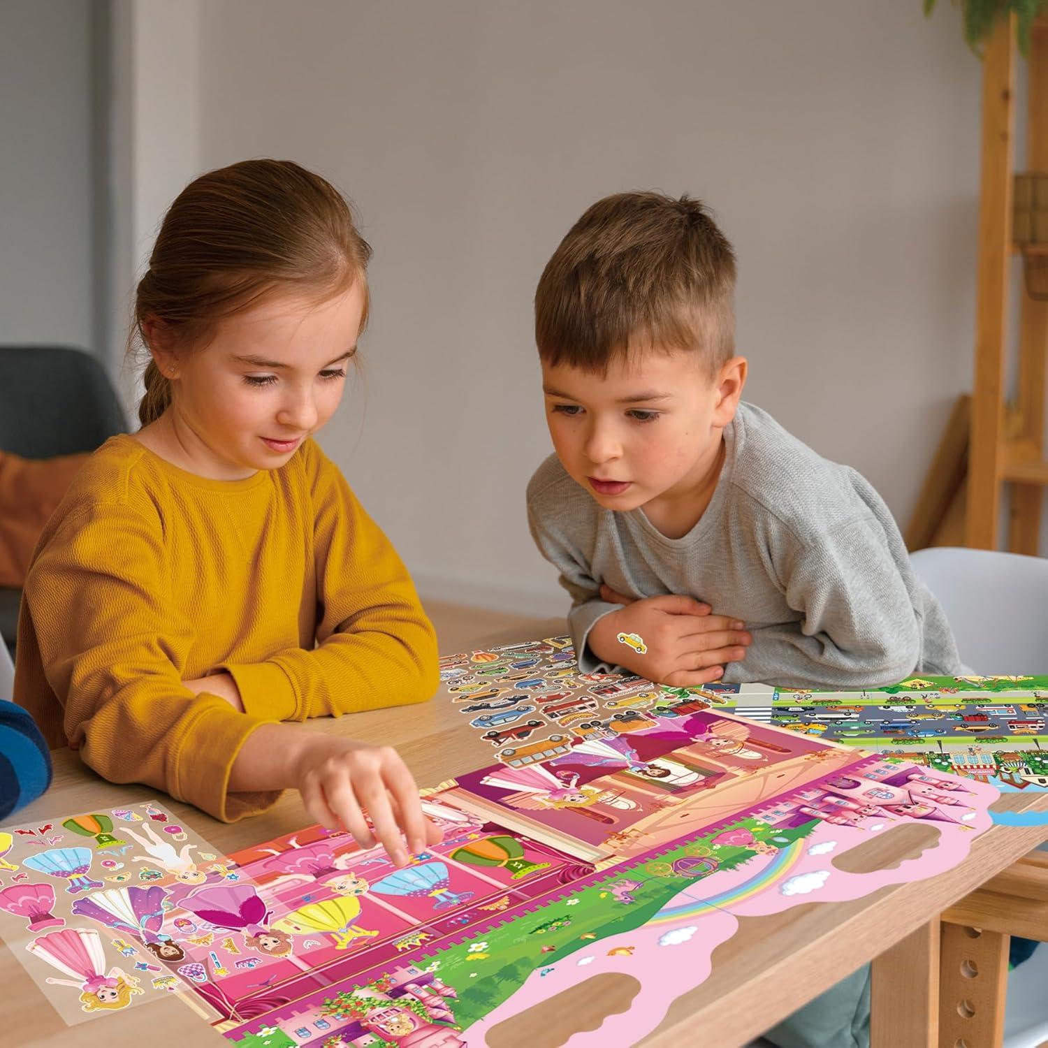 Conjunto de 4 Libros de Pegatinas Reutilizables SWARKOL