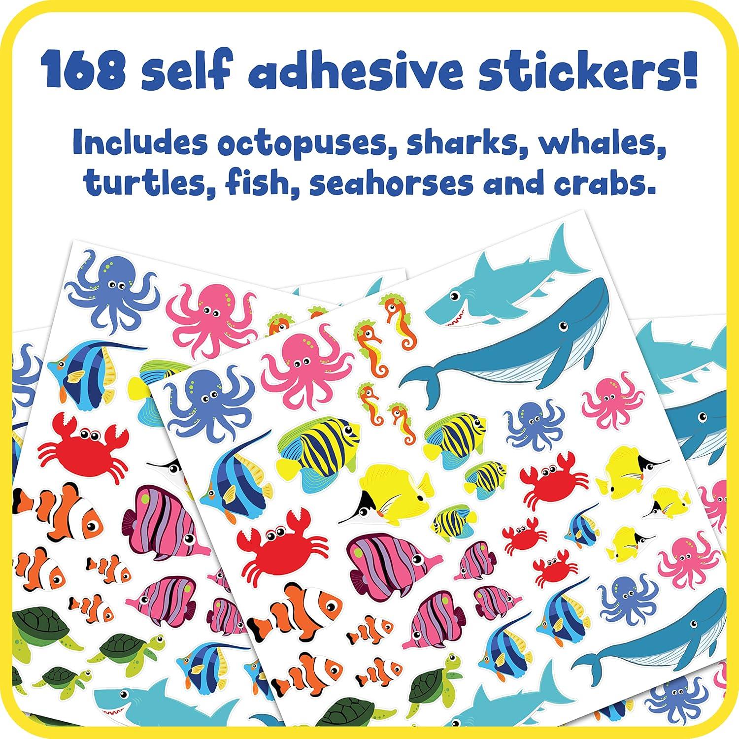 Pegatinas de Espuma Oceánicas LISTO PARA APRENDER - 168 Piezas
