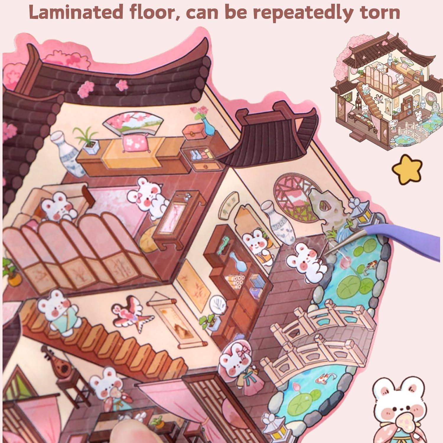 Set de 8 Pegatinas 3D DIY Casa Genérico - Escenas Isométricas