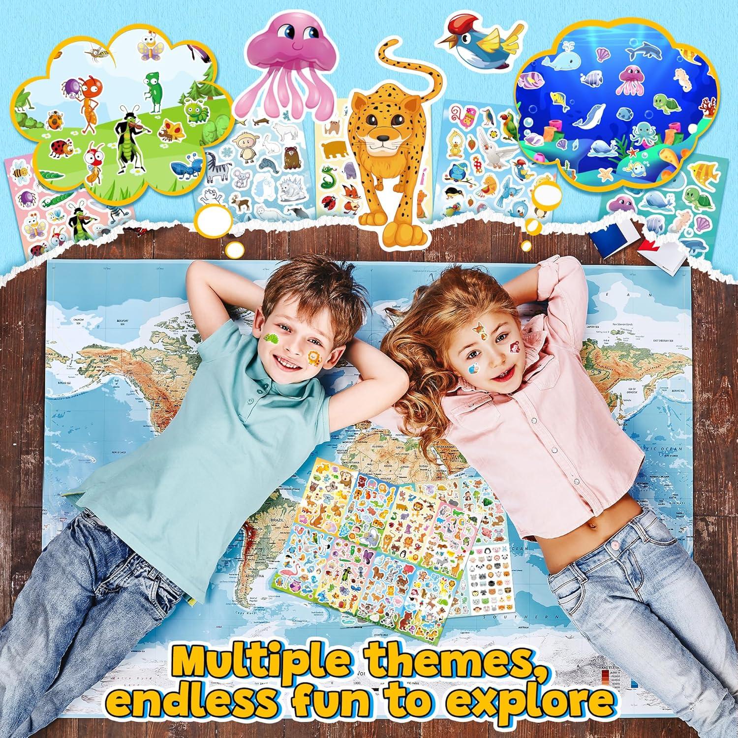 Stickers de Animales Sinceroduct - 1800+ Piezas Reutilizables