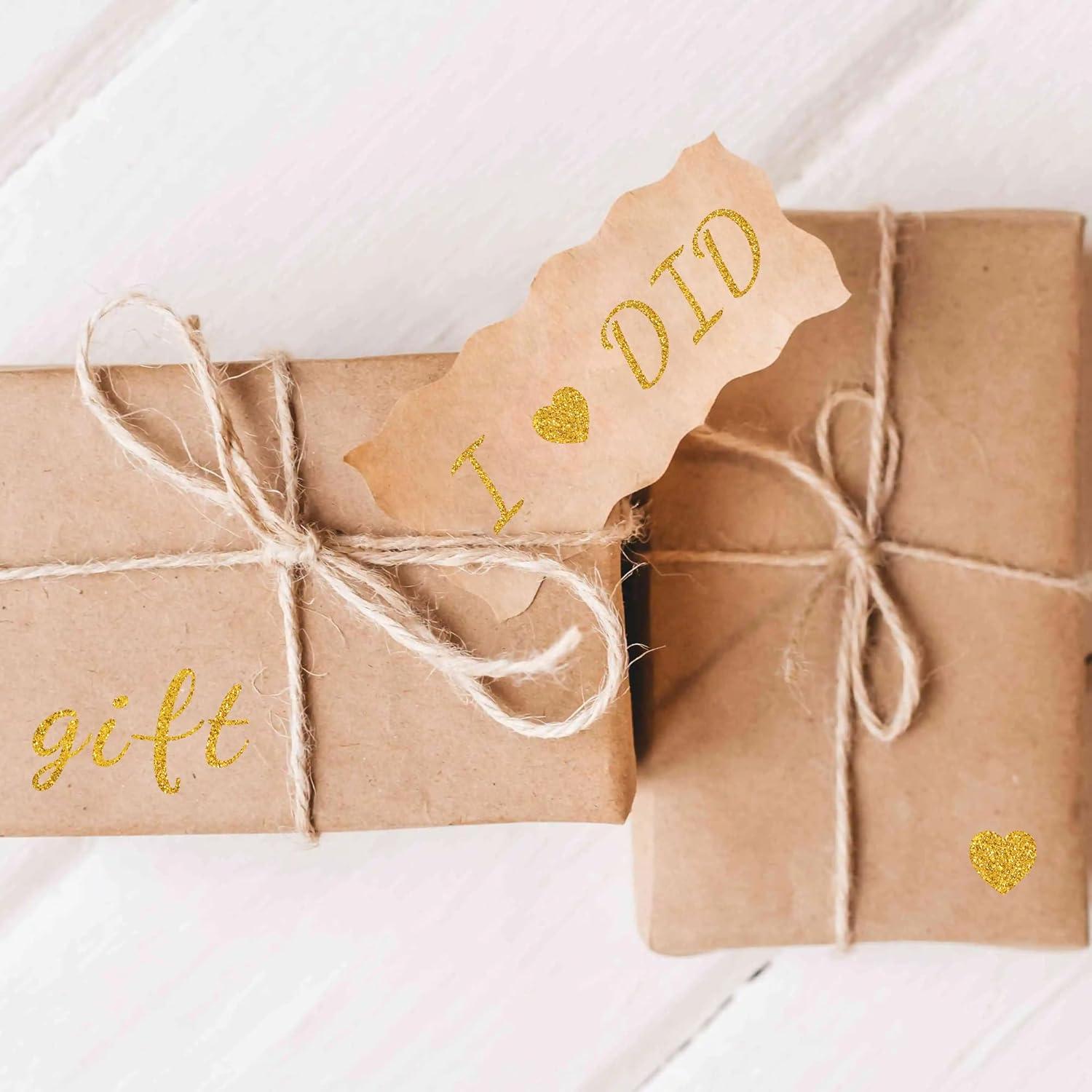 1245 Etiquetas de Letras Doradas Huimdery Autoadhesivas 1"