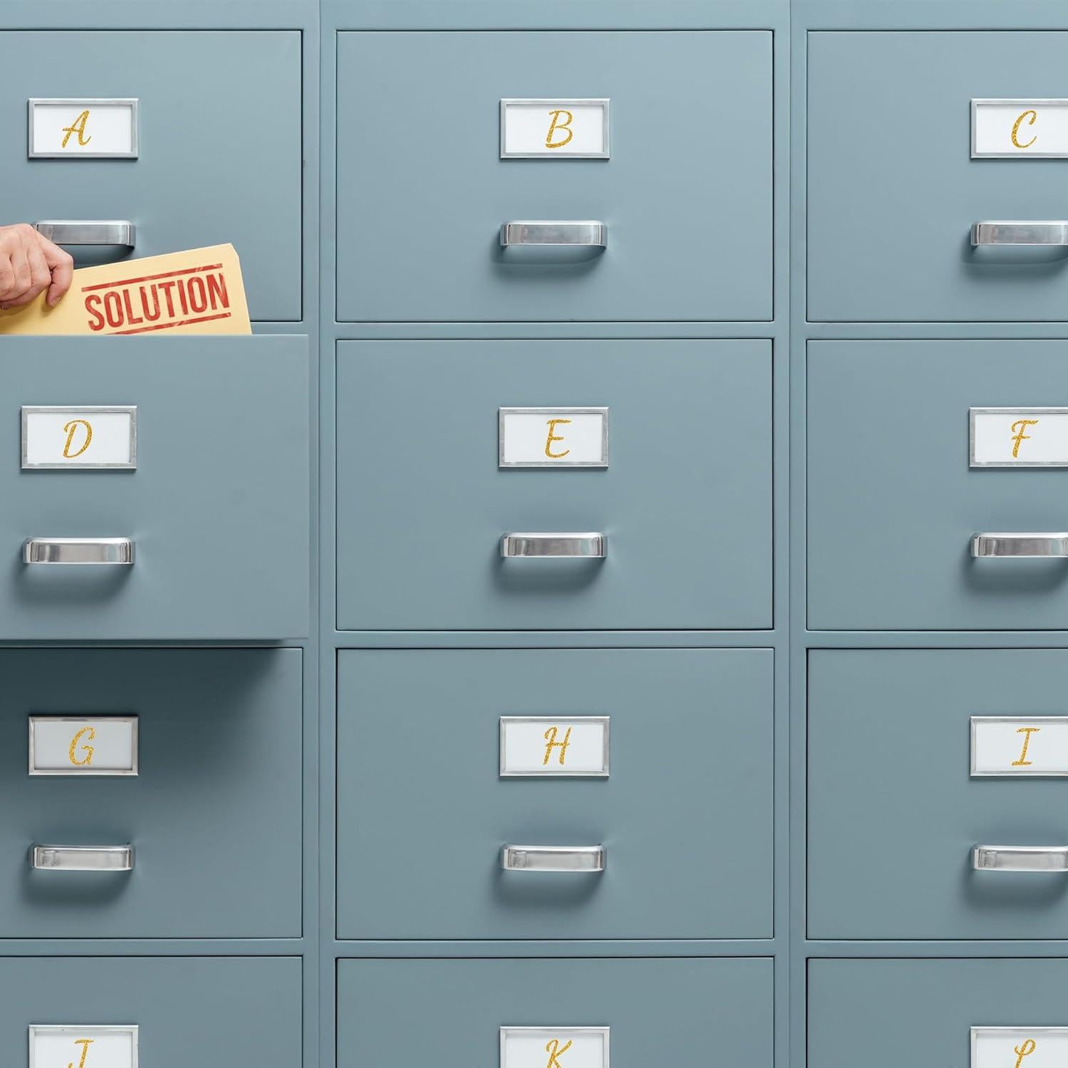 1245 Etiquetas de Letras Doradas Huimdery Autoadhesivas 1"