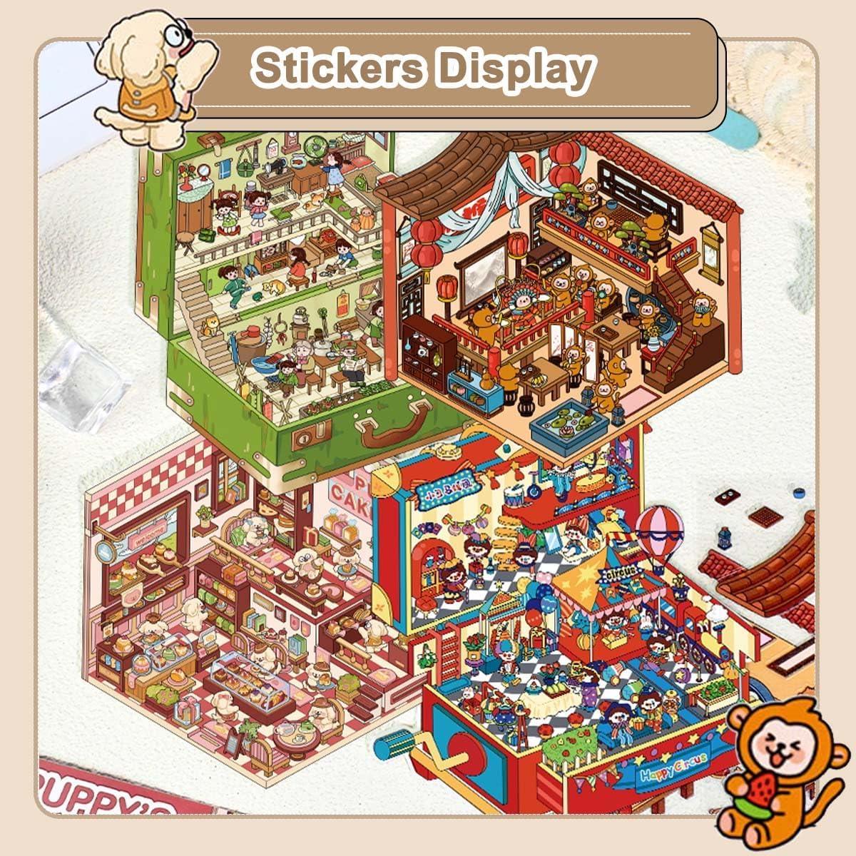 Stickers 3D DIY Maubbor - 8 Piezas Multicolor para Adultos