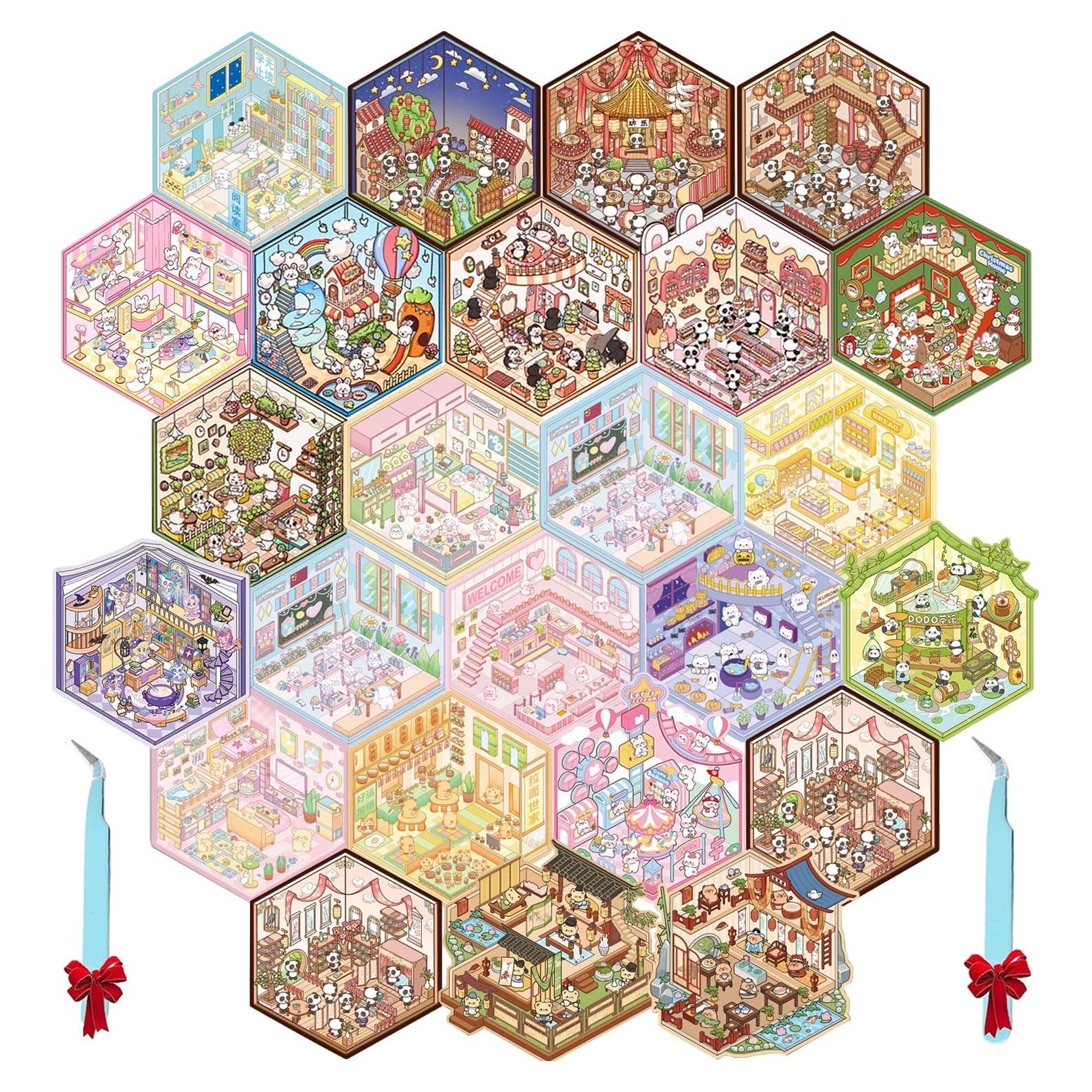 Pegatinas 3D DIY Genérico - Alivio del Estrés, 25 Piezas