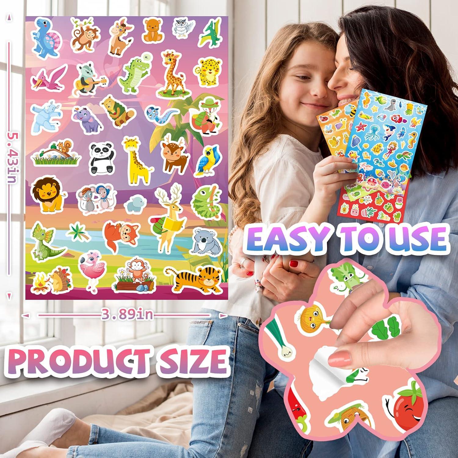 3000+ Pegatinas Lindas para Niños HomSeon - Animales, Coches, Comida