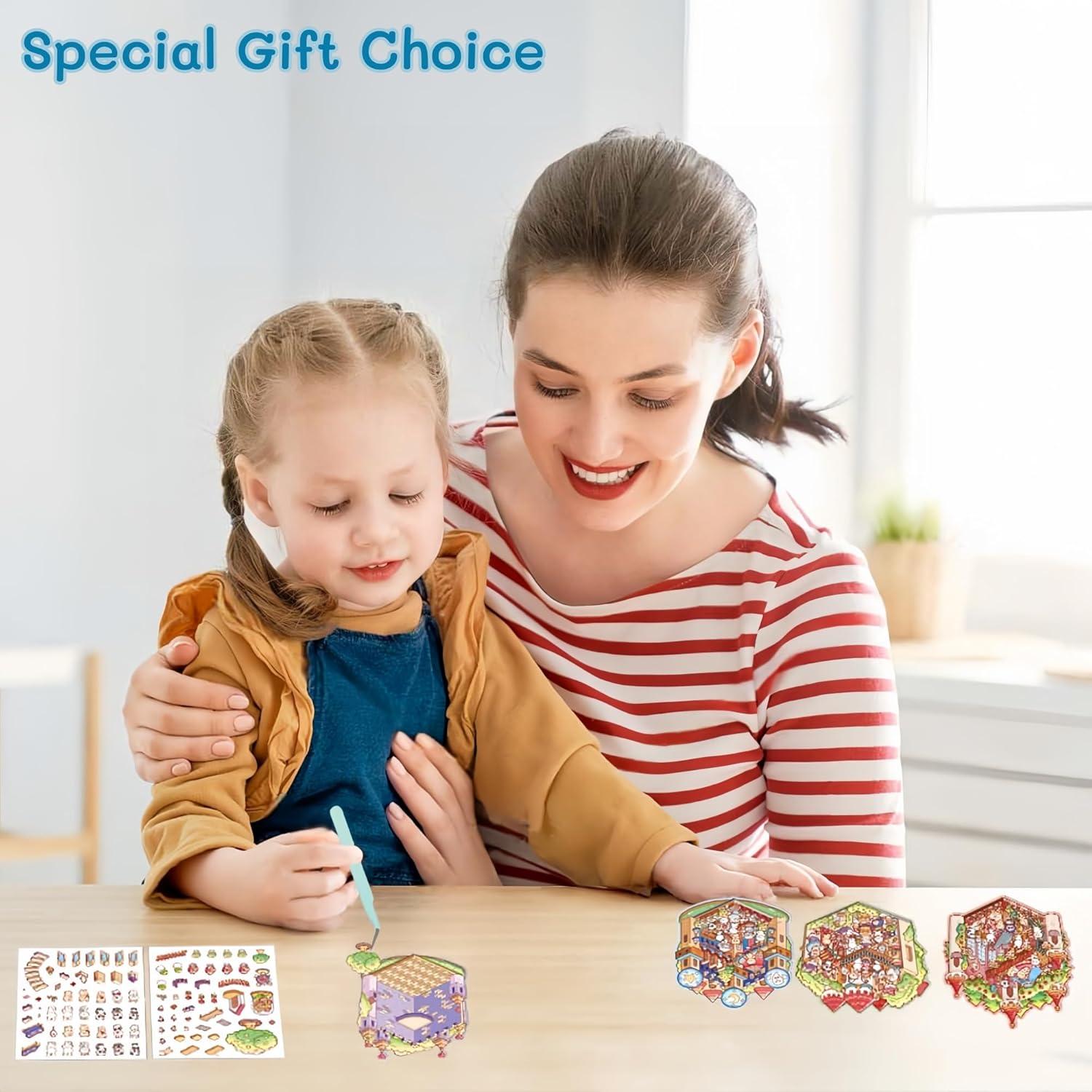 Pegatinas 3D DIY Sraseenomy - 8 Conjuntos de Escenas Creativas