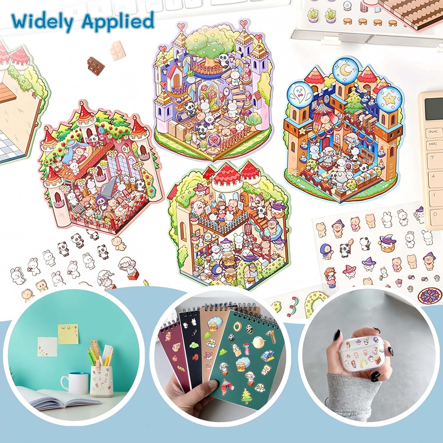 Pegatinas 3D DIY Sraseenomy - 8 Conjuntos de Escenas Creativas