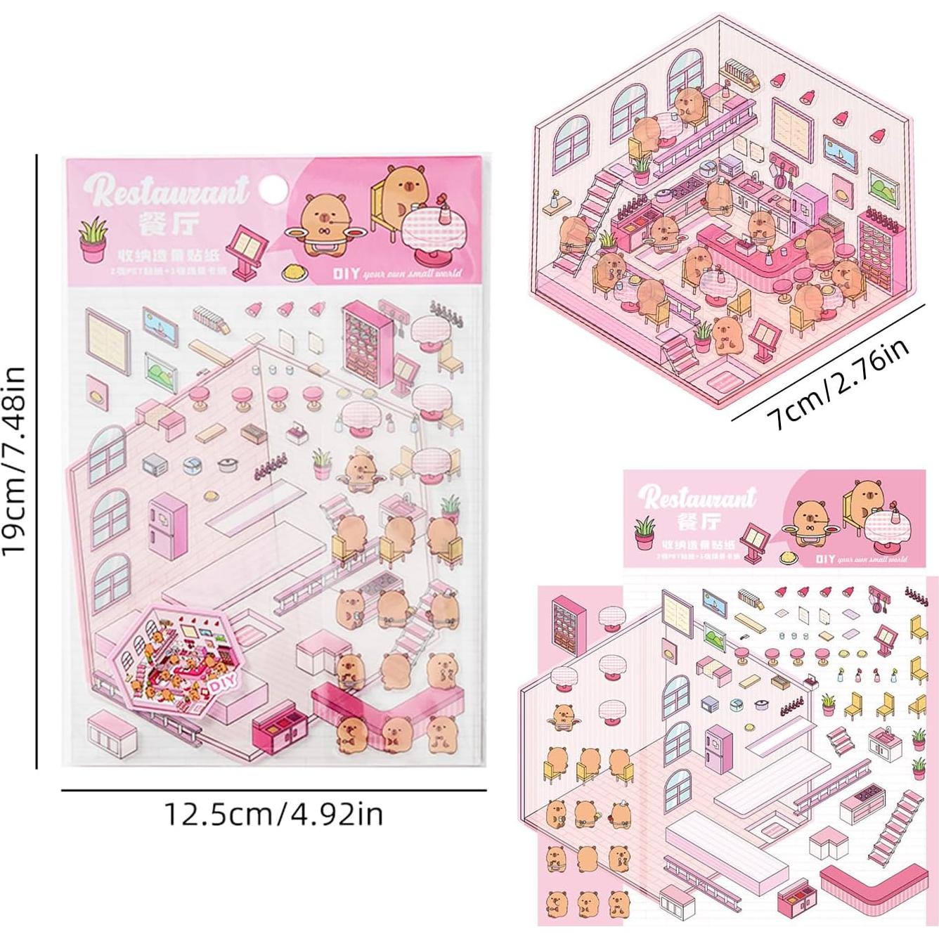 8 Juegos de Pegatinas 3D DIY GINCEVHY para Decoración