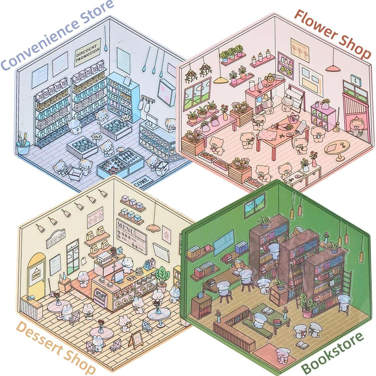 8 Juegos de Pegatinas 3D DIY GINCEVHY para Decoración